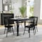 Flash Furniture Grace 60in. Solid Wood Dining Table w/Turned Wooden Legs, HD Rectangle Wood Table for 6, Black KER-T-799-BLK-60-GG - alternate 7